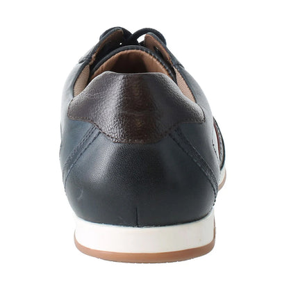 Dark Navy - Back - Josef Seibel Mens Colby 04 Leather Trainers