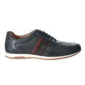 Dark Navy - Side - Josef Seibel Mens Colby 04 Leather Trainers