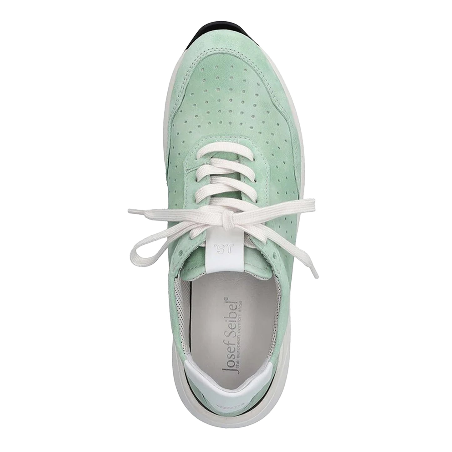 Mint Kombi - Side - Josef Seibel Womens-Ladies Leather Trainers