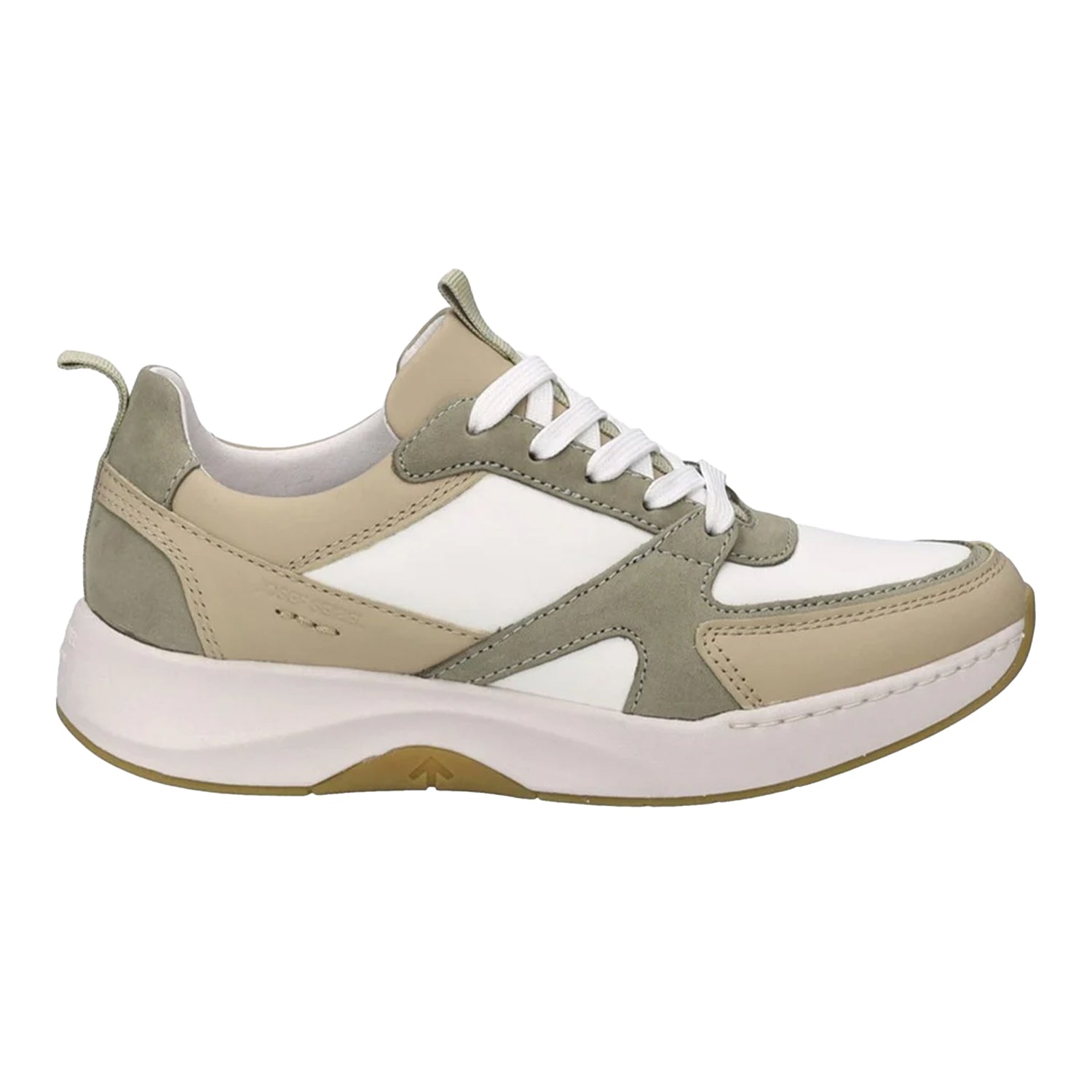 Beige - Side - Josef Seibel Womens-Ladies Elli 09 Leather Trainers