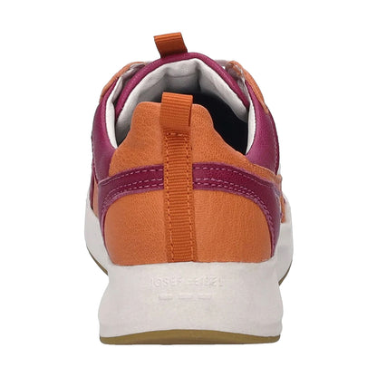 Red-Orange-White - Back - Josef Seibel Womens-Ladies Elli 09 Leather Trainers