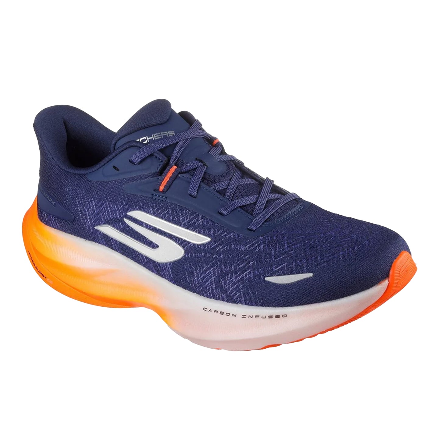 Navy-Orange - Front - Skechers Mens Go Run Ride 12 Trainers