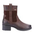Brown - Side - Hush Puppies Womens-Ladies Saskia Leather Boots