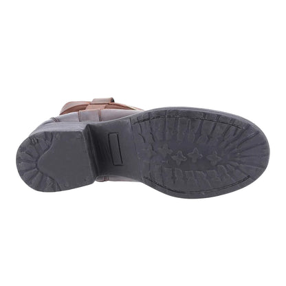 Brown - Lifestyle - Hush Puppies Womens-Ladies Saskia Leather Boots