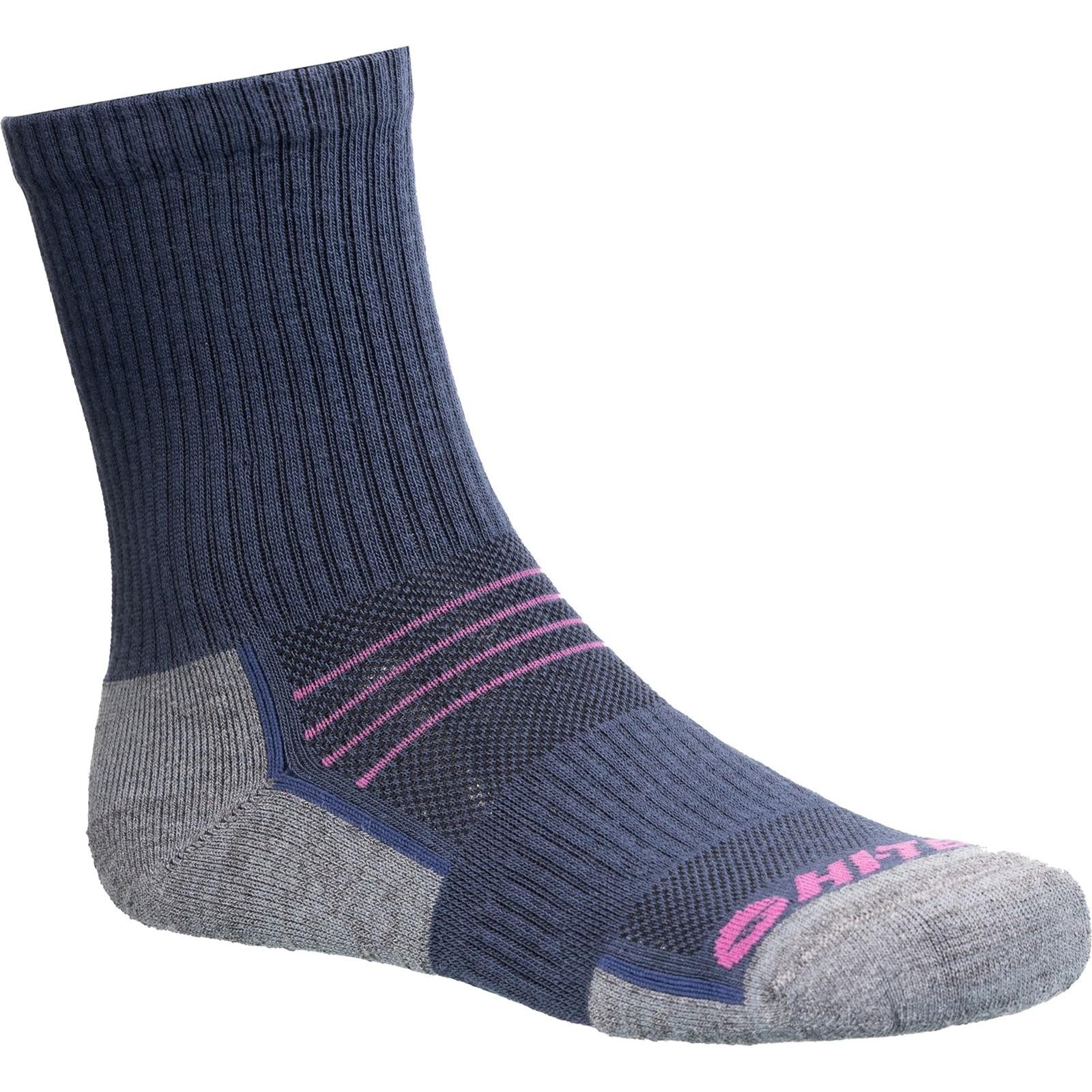 Black-Blue - Front - Hi-Tec Unisex Adult Altitude Hike Coolmax Socks (Pack of 3)