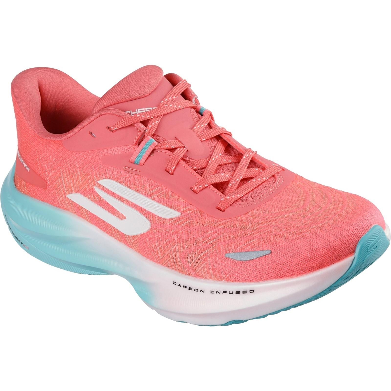 Coral - Front - Skechers Womens-Ladies Go Run Ride 12 Trainers