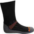 Black-Orange - Back - Hi-Tec Unisex Adult Altitude Trek Merino Wool Socks (Pack of 3)
