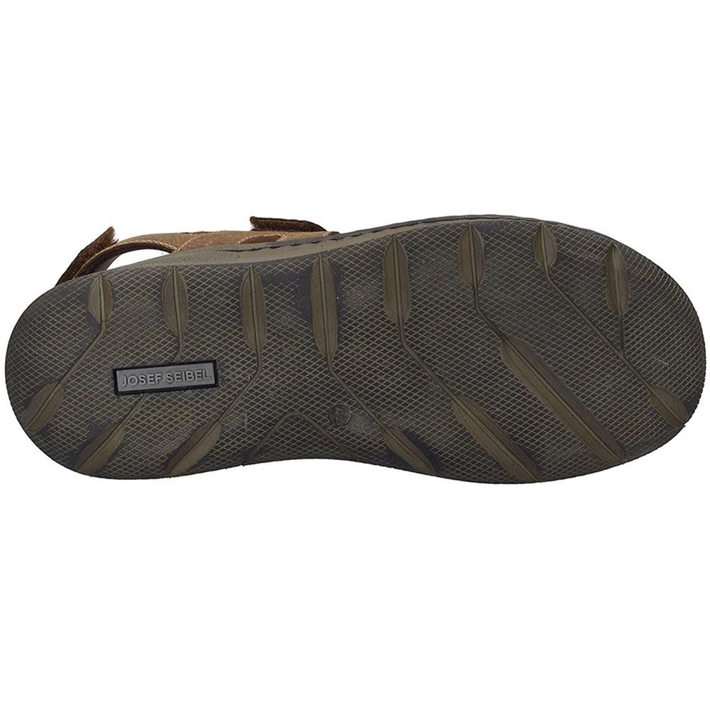 Brown Cognac - Side - Josef Seibel Mens Maverick 23 Leather Sandals