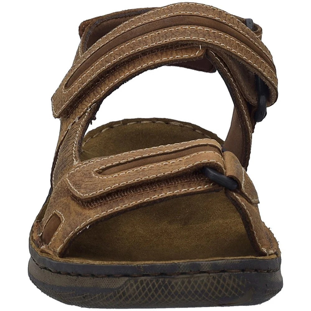 Brown Cognac - Pack Shot - Josef Seibel Mens Maverick 23 Leather Sandals