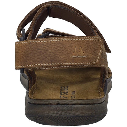 Brown Cognac - Back - Josef Seibel Mens Maverick 23 Leather Sandals
