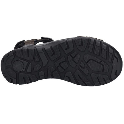 Brown - Side - Josef Seibel Mens Arlo 01 Leather Sandals