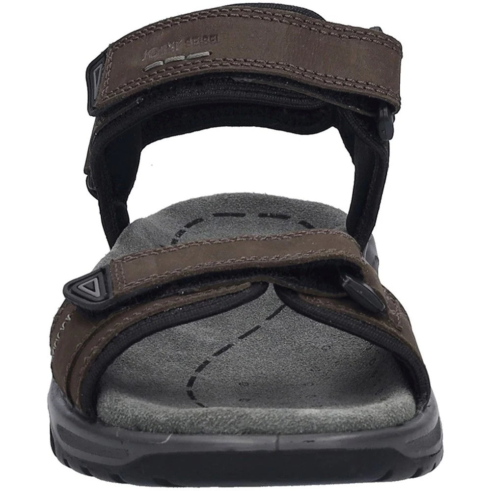 Brown - Lifestyle - Josef Seibel Mens Arlo 01 Leather Sandals