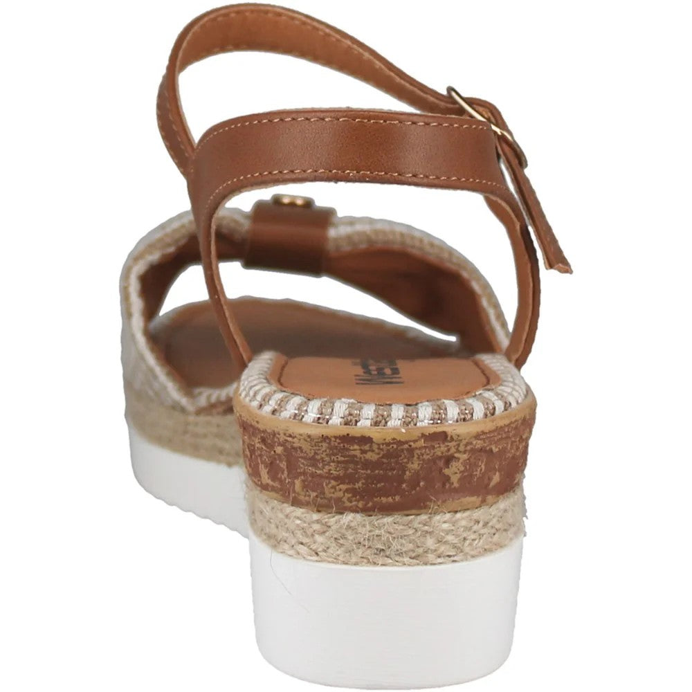 Beige - Back - Josef Seibel Womens-Ladies Espi 01 Sandals