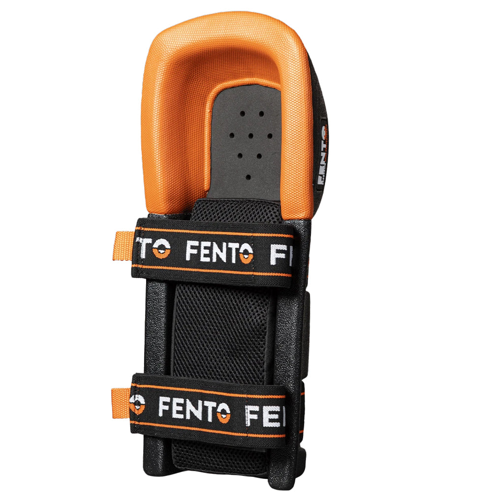 Black-Orange - Front - Fento Max Hard Cap Knee Pads (Pack of 2)