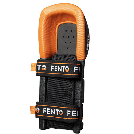 Black-Orange - Front - Fento Max Hard Cap Knee Pads (Pack of 2)
