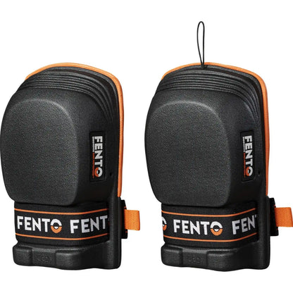 Black-Orange - Side - Fento Original Hard Cap Knee Pads (Pack of 2)