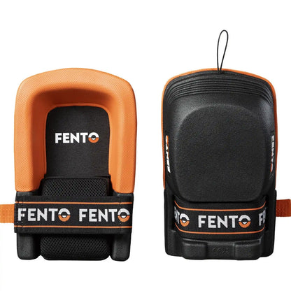Black-Orange - Back - Fento Original Hard Cap Knee Pads (Pack of 2)