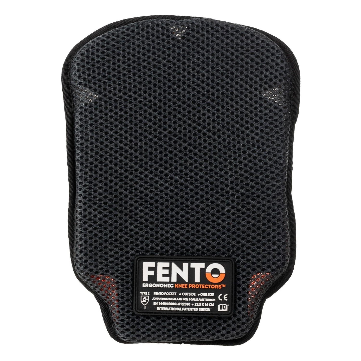 Black-Orange - Front - Fento Pocket Knee Pad Inserts