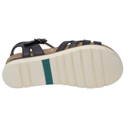 Black - Close up - Josef Seibel Womens-Ladies Clea 14 Leather Sandals