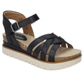 Black - Front - Josef Seibel Womens-Ladies Clea 14 Leather Sandals