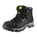 Black-Yellow - Lifestyle - Amblers Unisex Adult Crazy Horse Leather Safety Boots