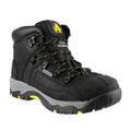 Black-Yellow - Front - Amblers Unisex Adult Crazy Horse Leather Safety Boots