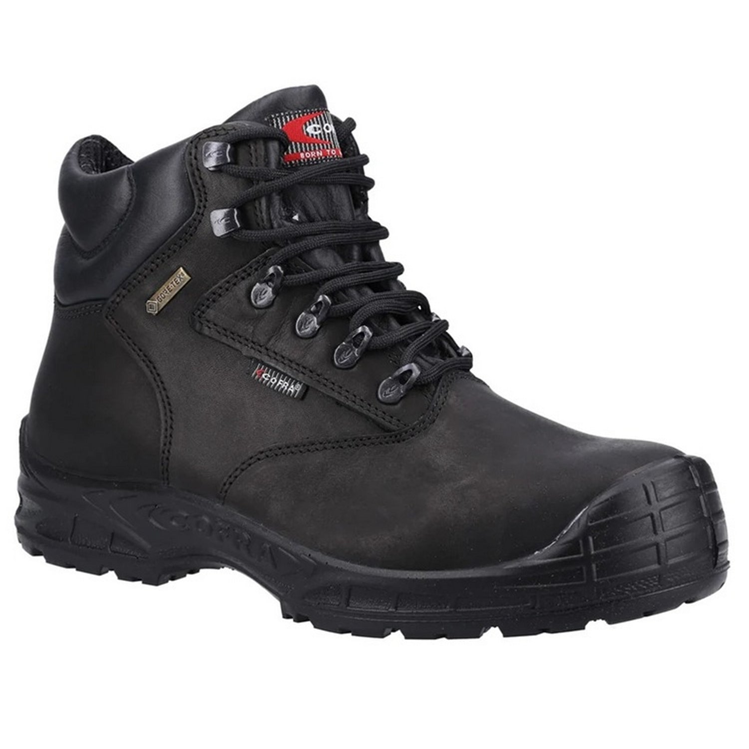 Black - Front - Cofra Mens Hurricane Leather Safety Boots