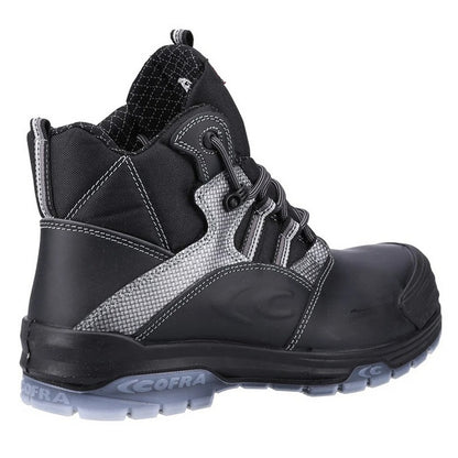 Black - Back - Cofra Mens Leather Safety Boots