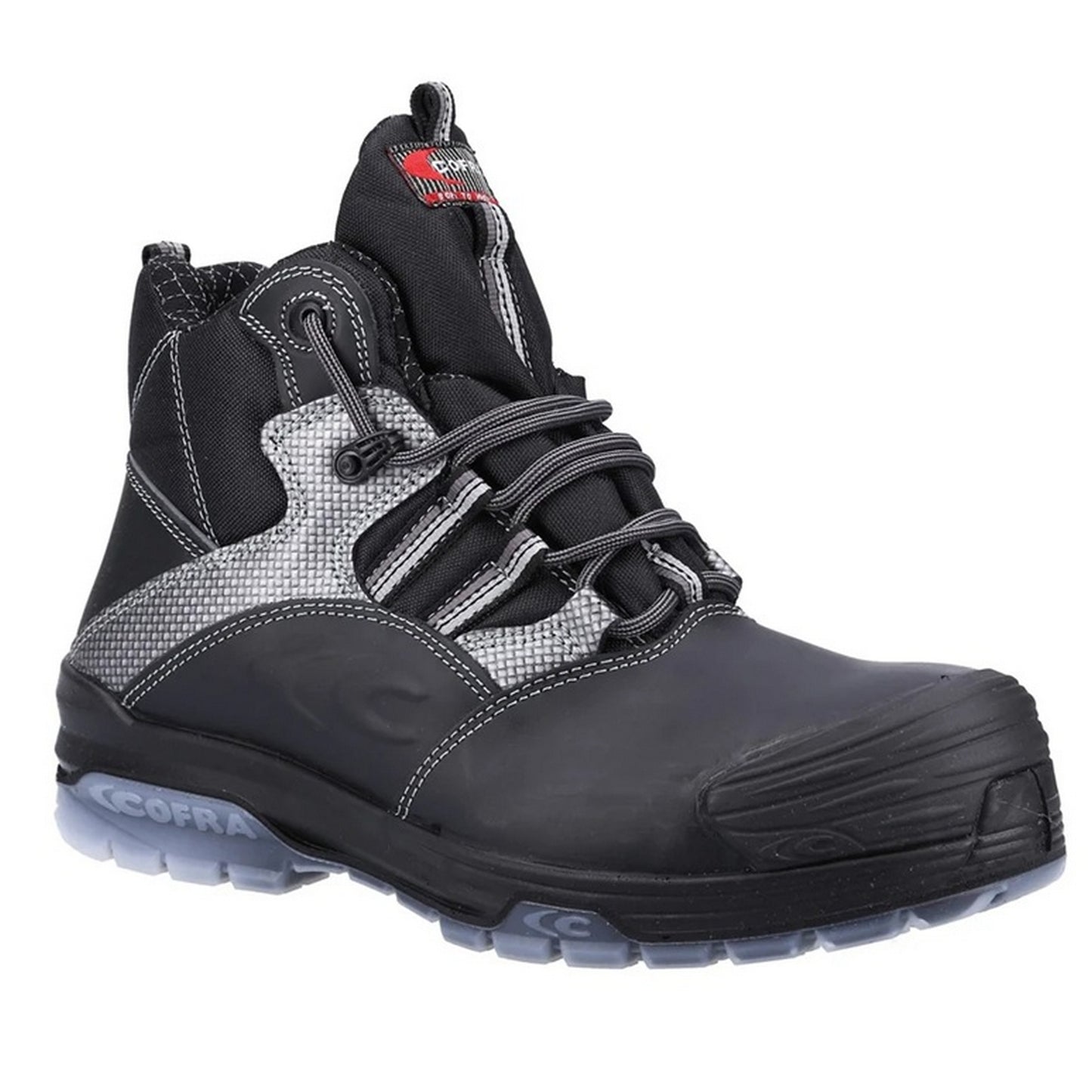 Black - Front - Cofra Mens Leather Safety Boots