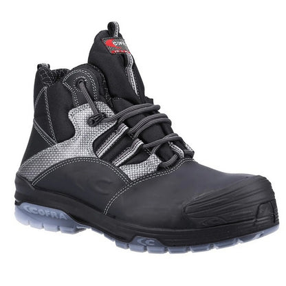 Black - Front - Cofra Mens Leather Safety Boots