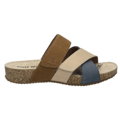 Blue-Azure - Side - Josef Seibel Womens-Ladies Tonga 84 Leather Sandals