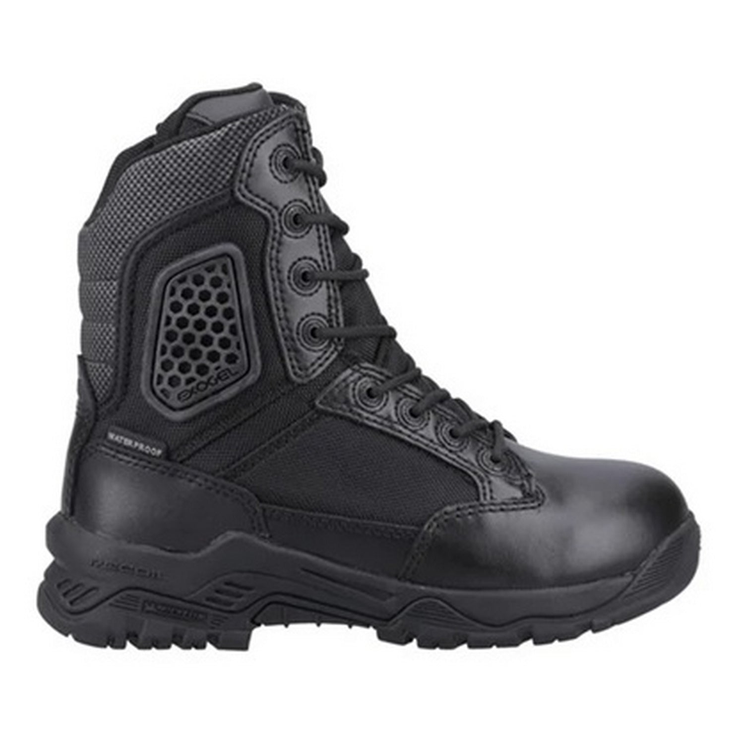 Black - Side - Magnum Mens Strike Force 8.0 Leather Uniform Boots
