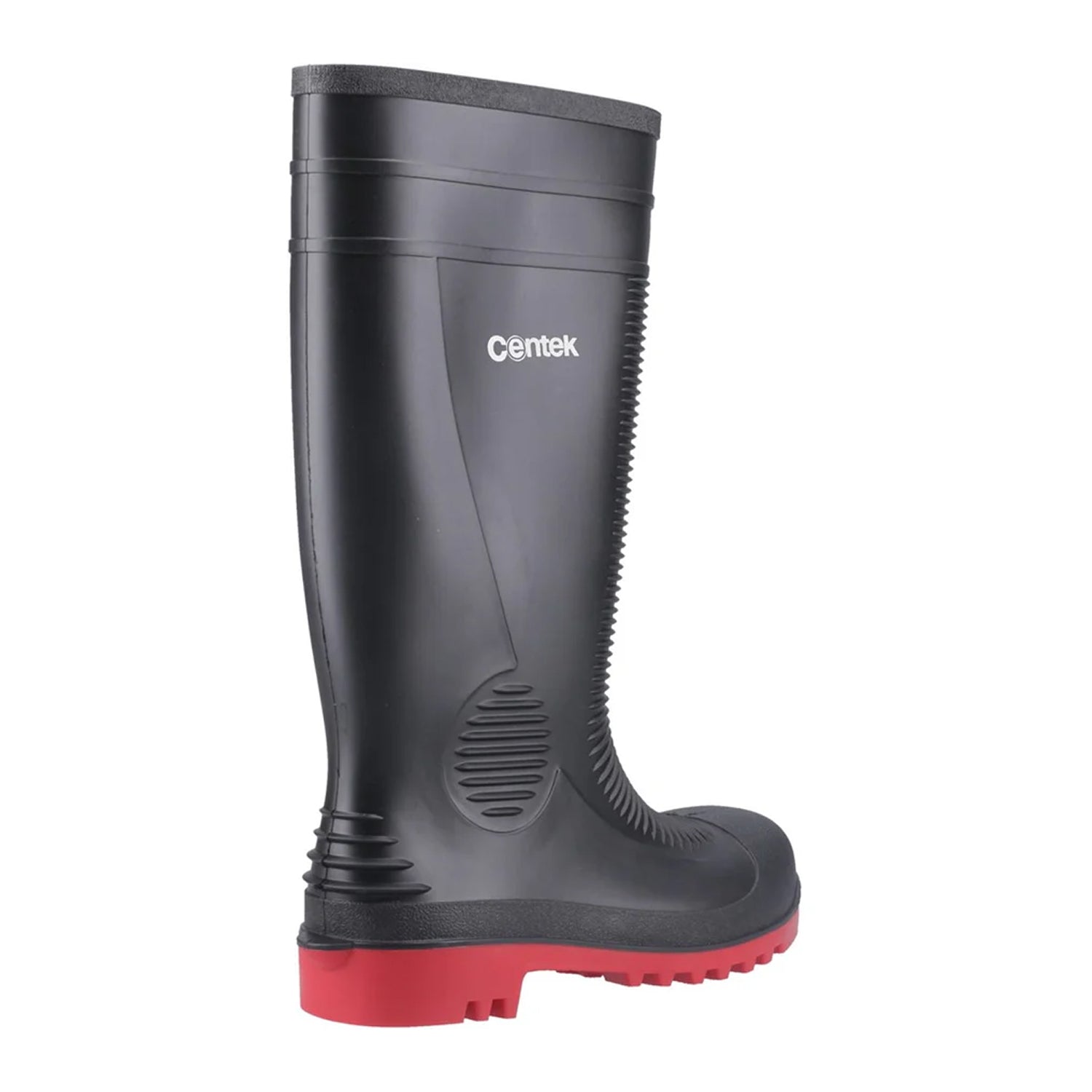 Black-Red - Back - Centek Unisex Adult Safety Wellington Boots