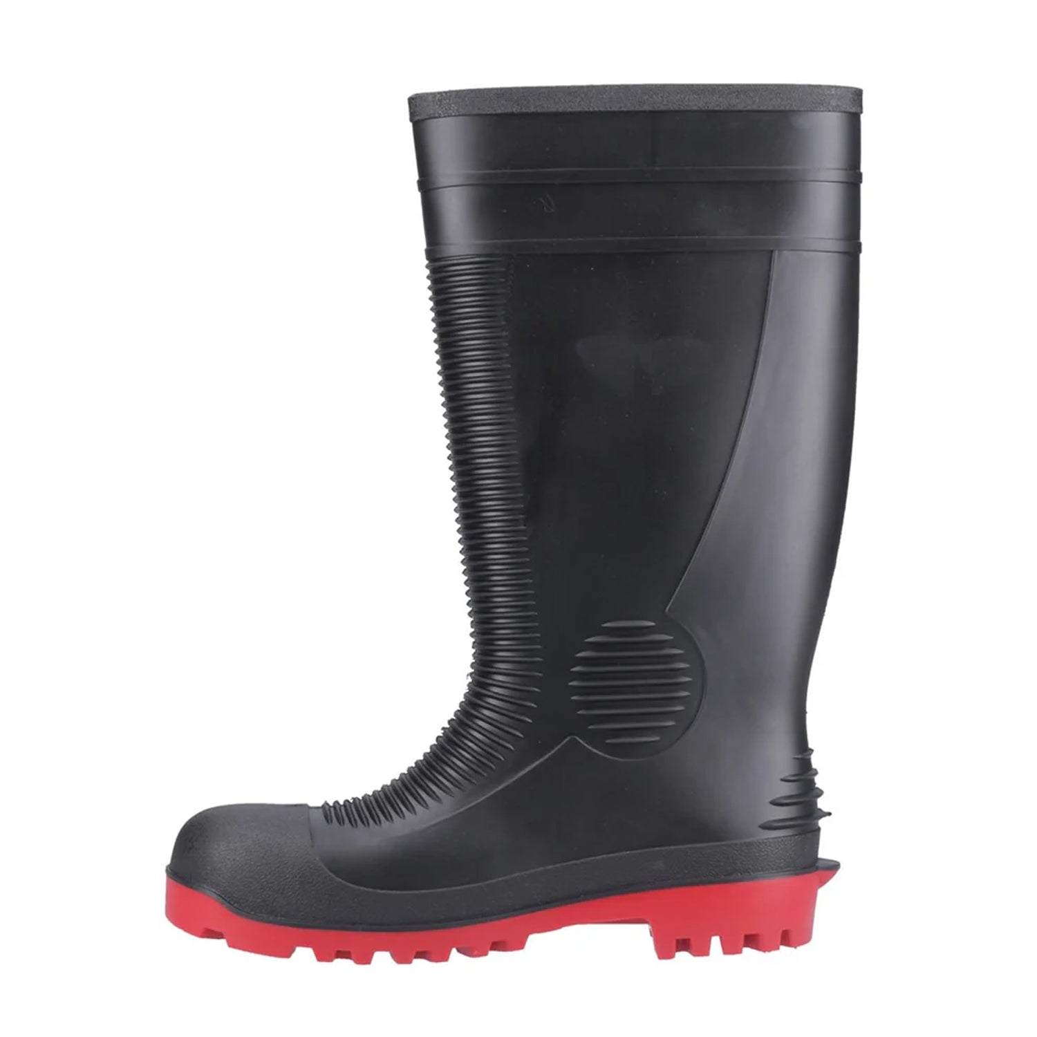 Black-Red - Side - Centek Unisex Adult Safety Wellington Boots