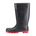 Black-Red - Side - Centek Unisex Adult Safety Wellington Boots
