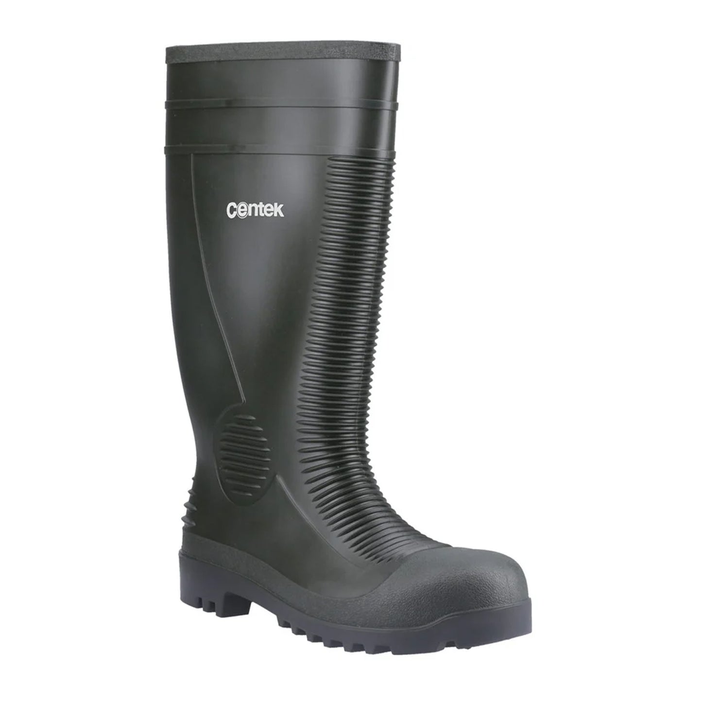 Green-Black - Front - Centek Unisex Adult Safety Wellington Boots