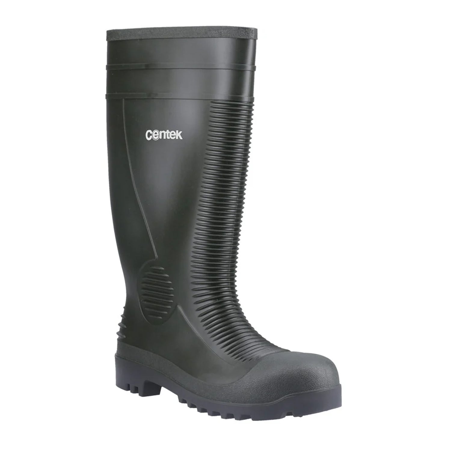 Green-Black - Front - Centek Unisex Adult Safety Wellington Boots