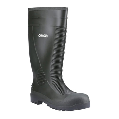 Green-Black - Front - Centek Unisex Adult Safety Wellington Boots