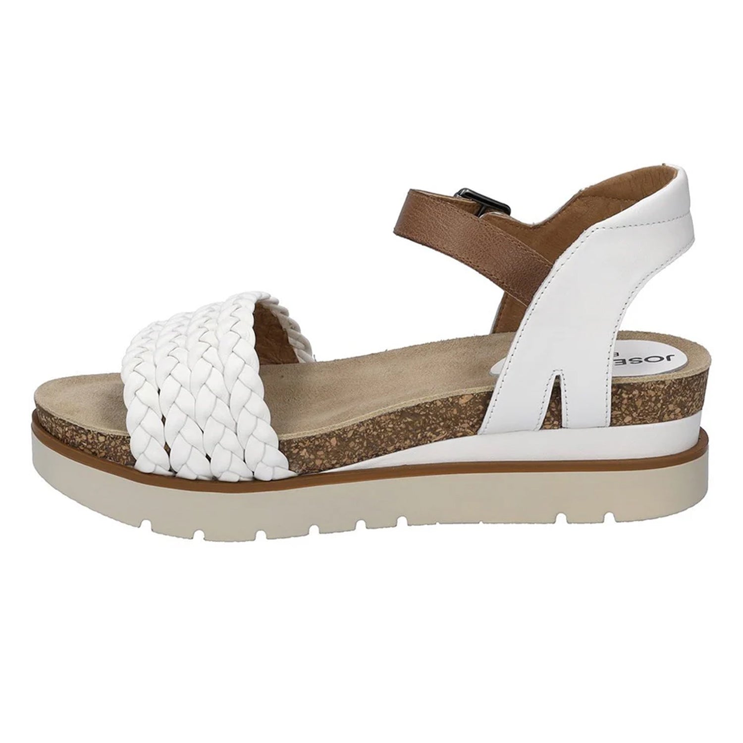 White - Lifestyle - Josef Seibel Womens-Ladies Clea 16 Leather Sandals