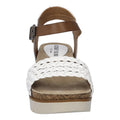 White - Pack Shot - Josef Seibel Womens-Ladies Clea 16 Leather Sandals