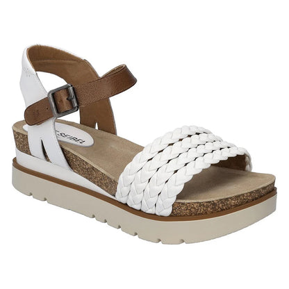 White - Front - Josef Seibel Womens-Ladies Clea 16 Leather Sandals