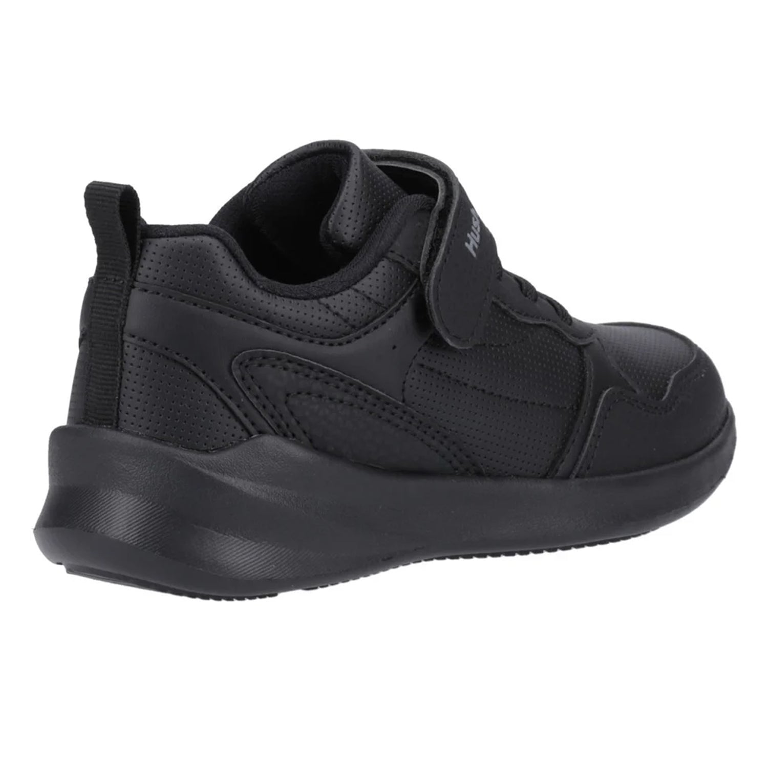 Black - Back - Hush Puppies Boys Marling School Shoes