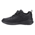Black - Side - Hush Puppies Boys Marling School Shoes
