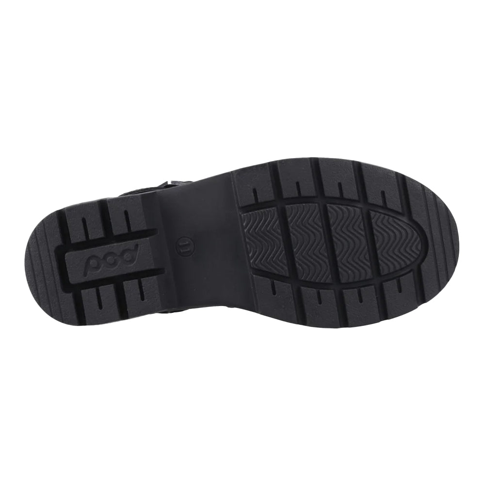 Black - Pack Shot - POD Girls Emilie Leather School Shoes