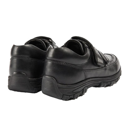 Black - Back - POD Boys Sprint Leather School Shoes