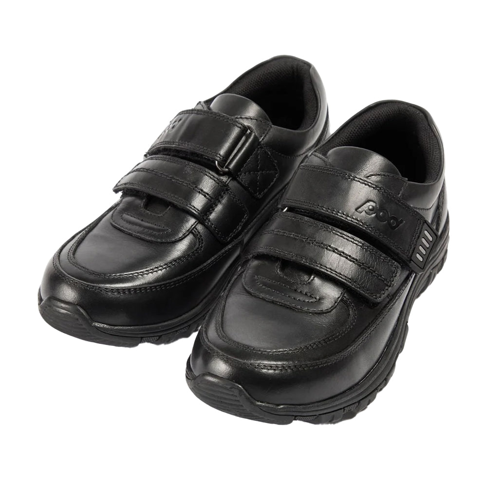 Black - Pack Shot - POD Boys Sprint Leather School Shoes