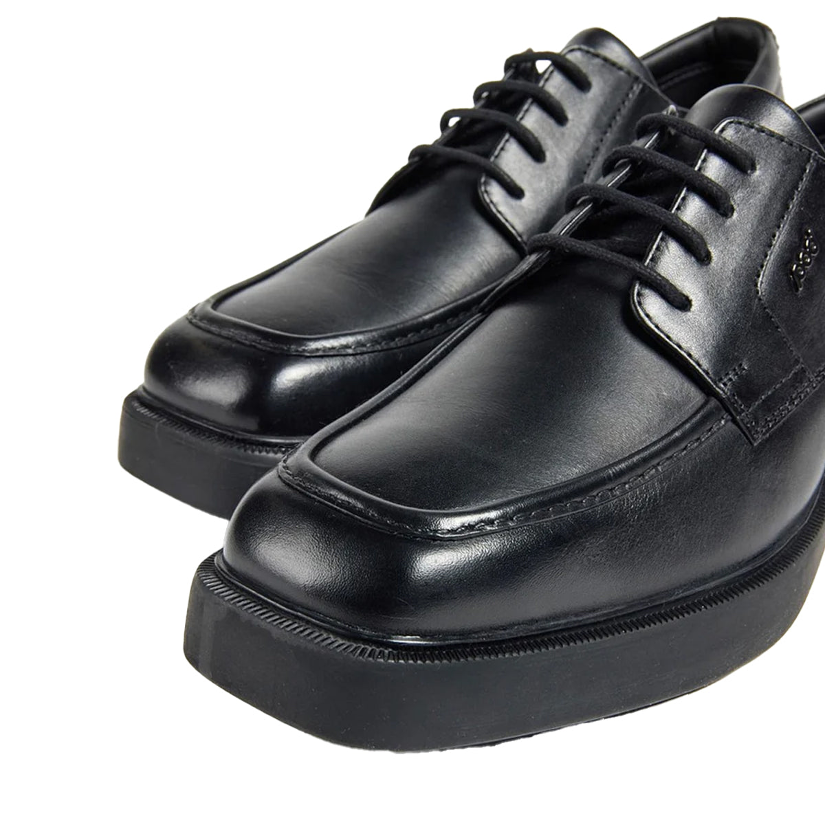 Black - Pack Shot - POD Girls Hazel Leather School Derby Shoes