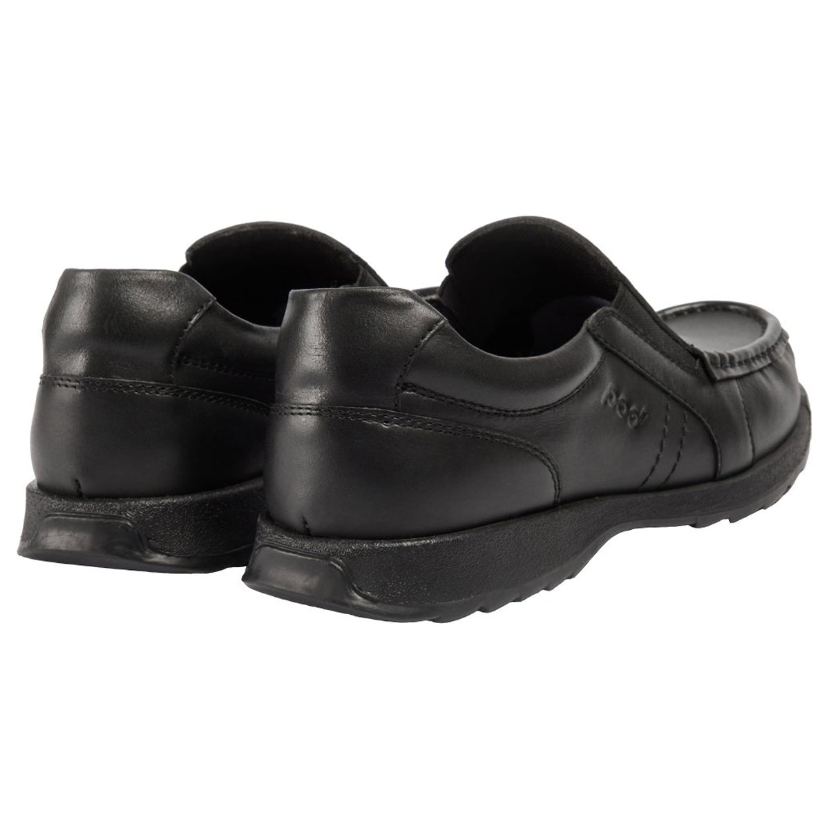 Black - Pack Shot - POD Boys Nyle Leather School Shoes