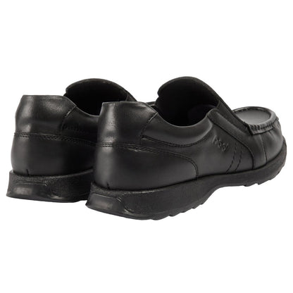 Black - Pack Shot - POD Boys Nyle Leather School Shoes