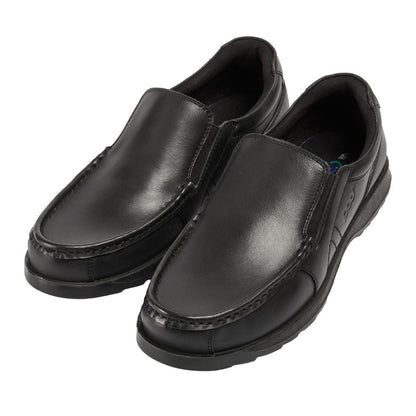 Black - Lifestyle - POD Boys Nyle Leather School Shoes